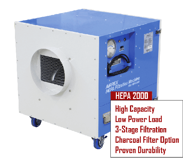 Airrex HEPA 2000 Air Filtration Purification System 00000