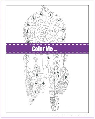 Seven Teachings Dream Catcher Coloring Page Seven Teachings Dream Catcher Coloring Page