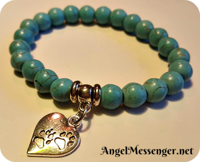 Turquoise Paw Print Bracelet Turquoise Paw Print Bracelet