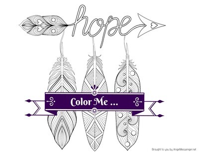 Feathers of Hope Coloring Page Feathers of Hope Coloring Page