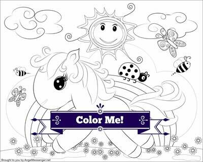 Rainbow Pony Coloring Page (for kids) Rainbow Pony Coloring Page (for kids)