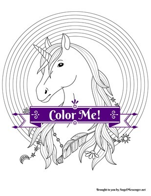Unicorn Rainbow Coloring Page Unicorn Rainbow Coloring Page