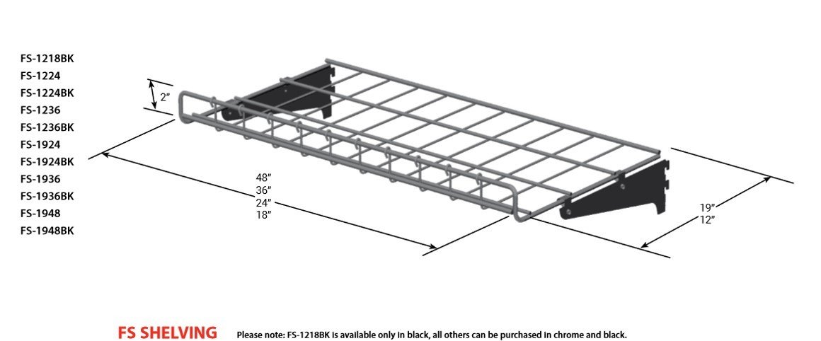 FS Shelving Chrome (36"x19") 10419