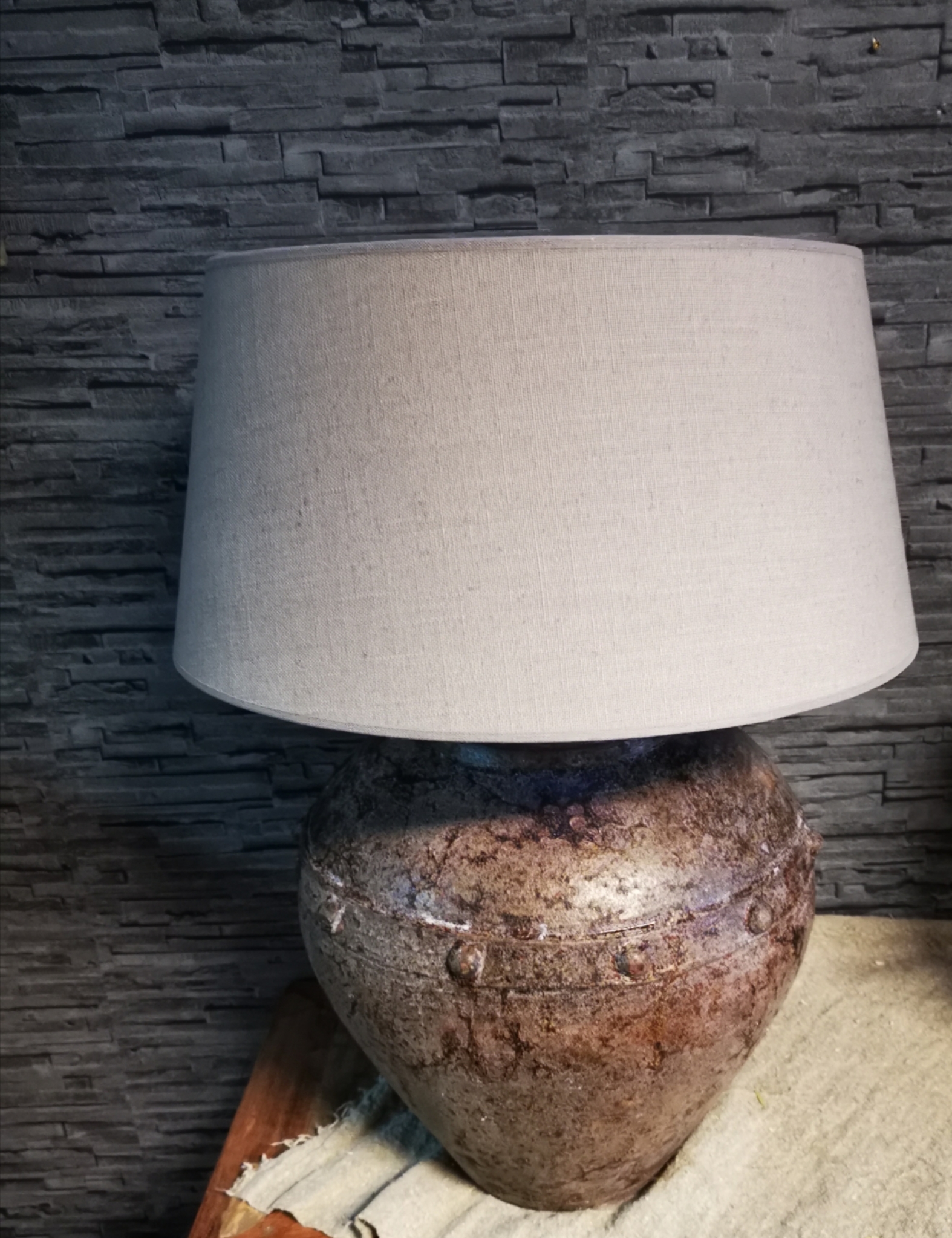 Kruik lamp incl kap 01871