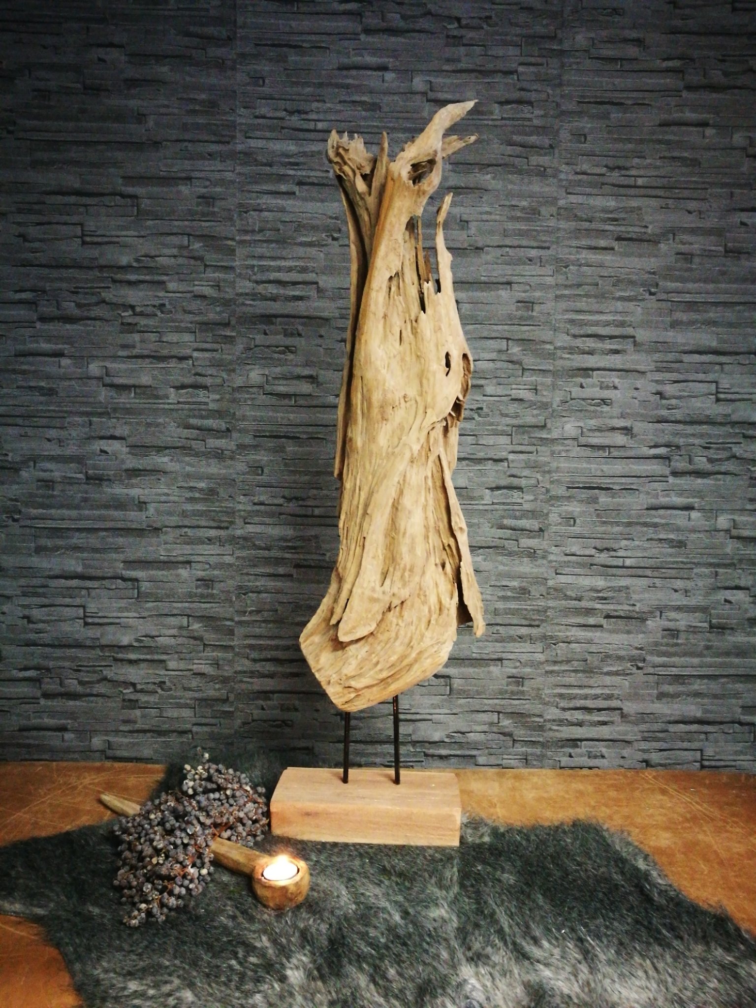 Houten ornament boom 00277