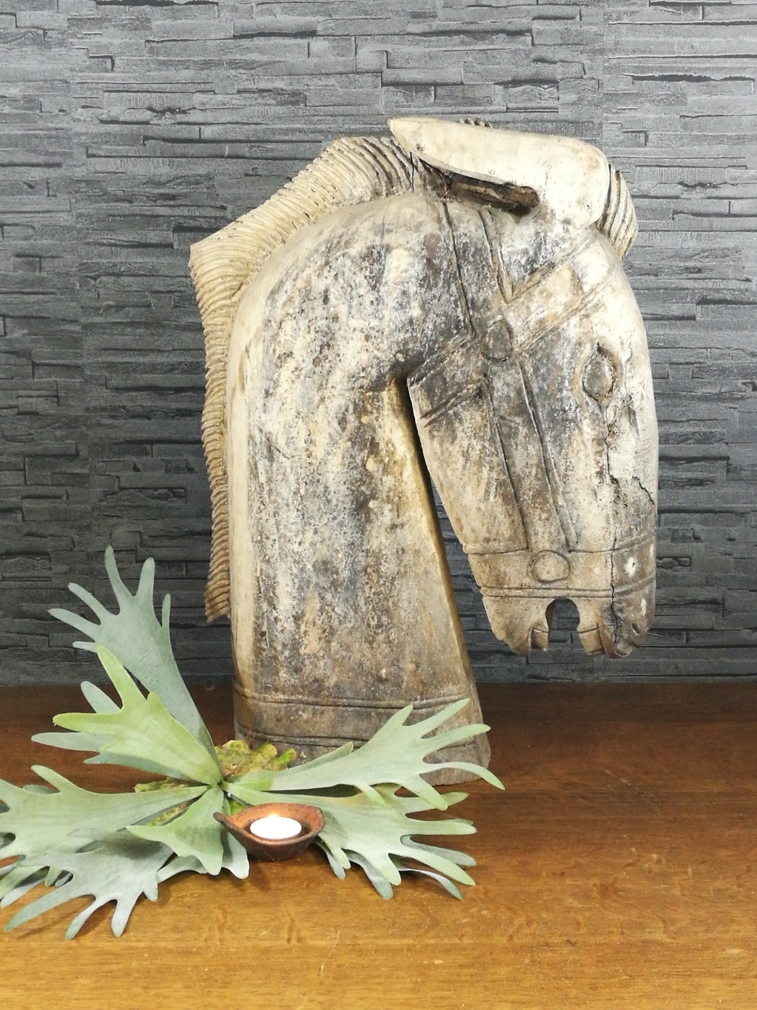 Houten paardenhoofd 00665