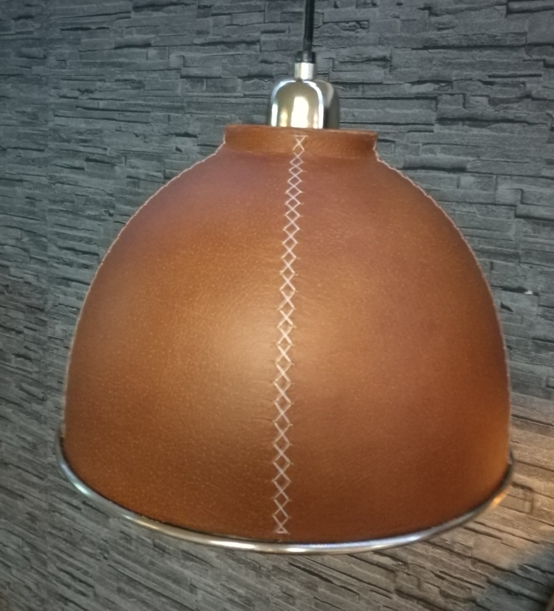Lederen hanglamp Baseball 00756
