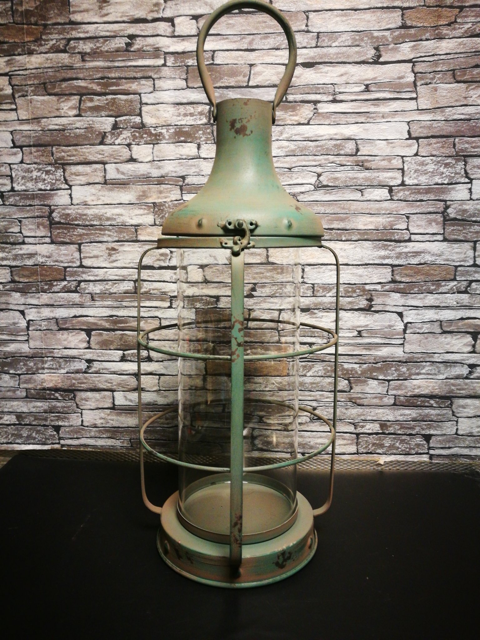 Lantaarn rosti groen L 01131