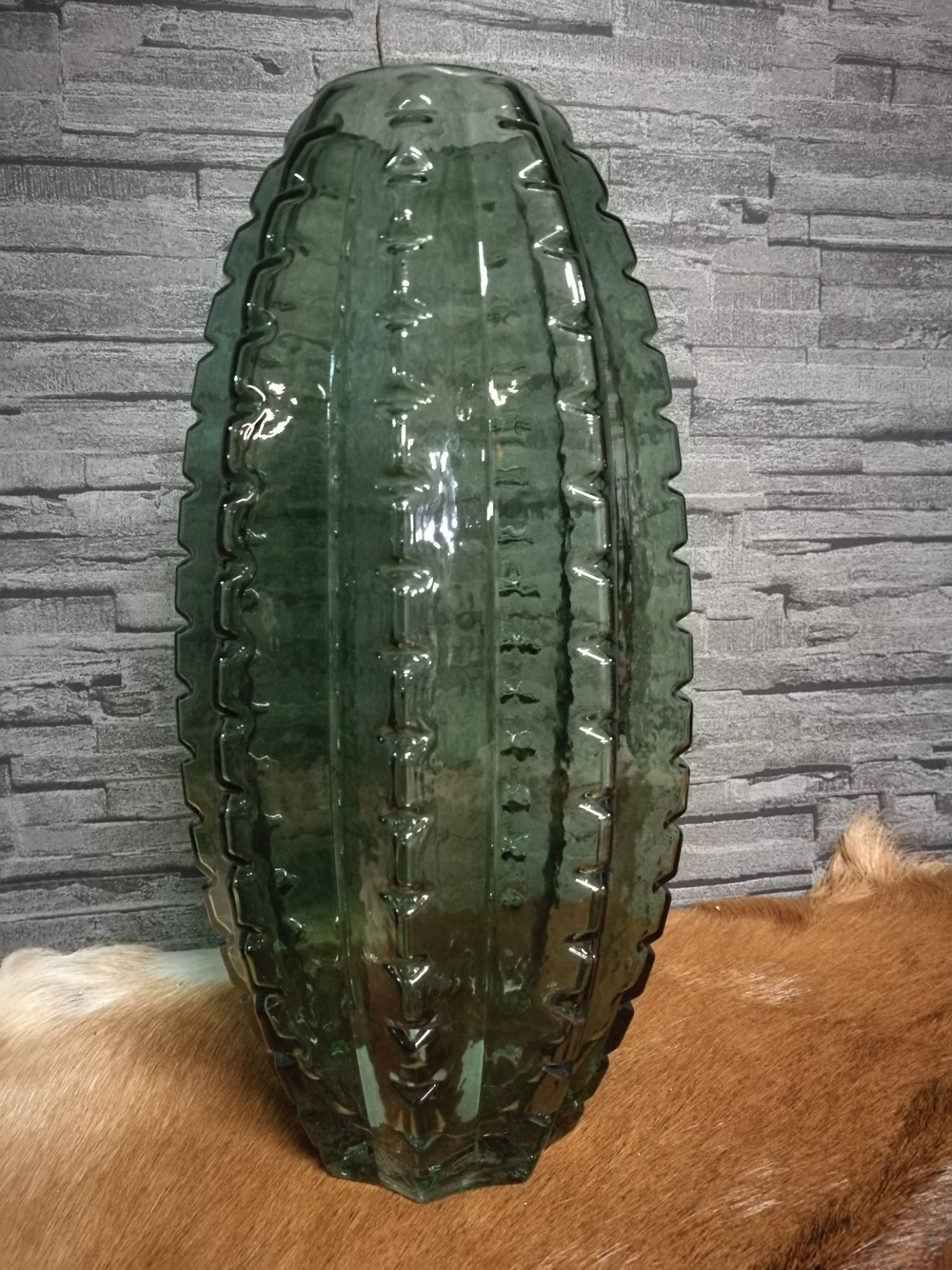 Glazen vaas cactus L