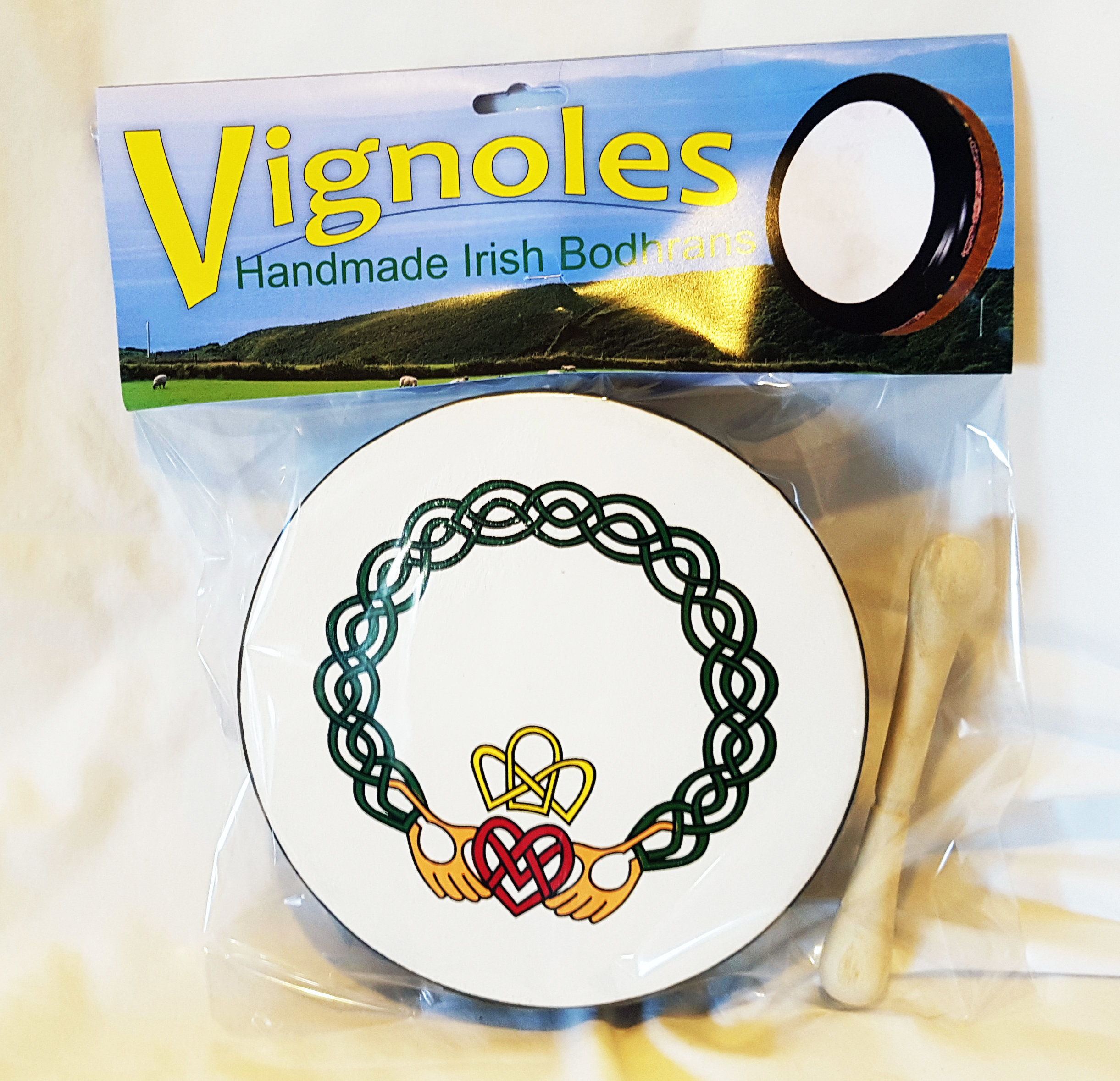 8 inch Claddagh Bodhran 00014