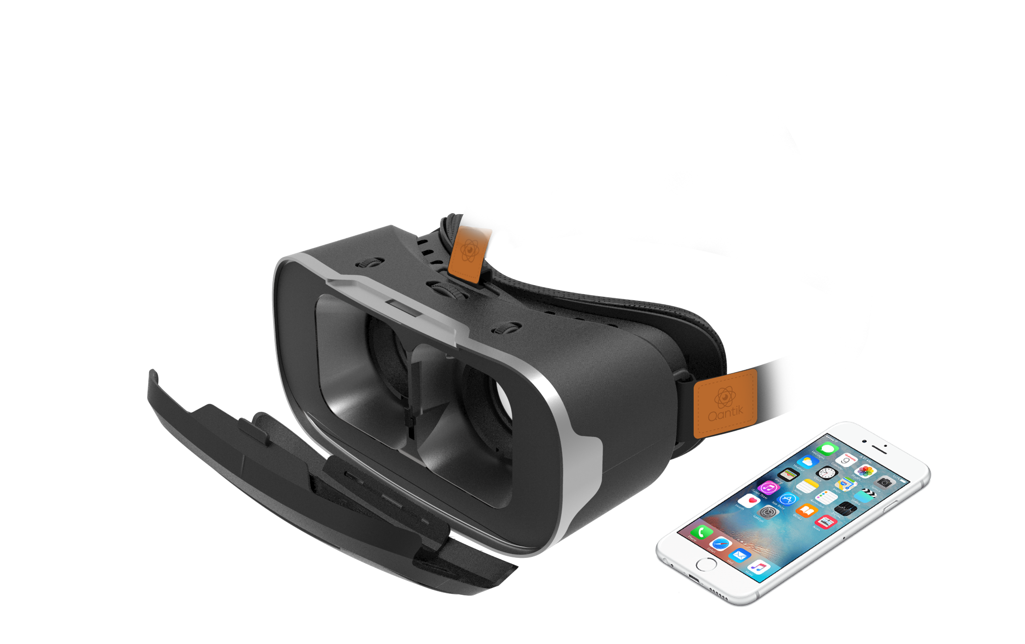 Capot avant ouvert pour loger le smartphone