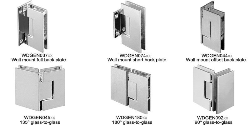 Geneva Series Glass Shower Door Hinges