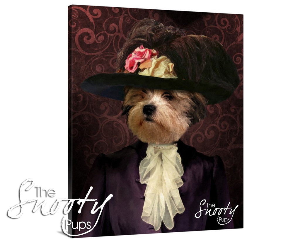 Victorian Lady Custom dog Portrait