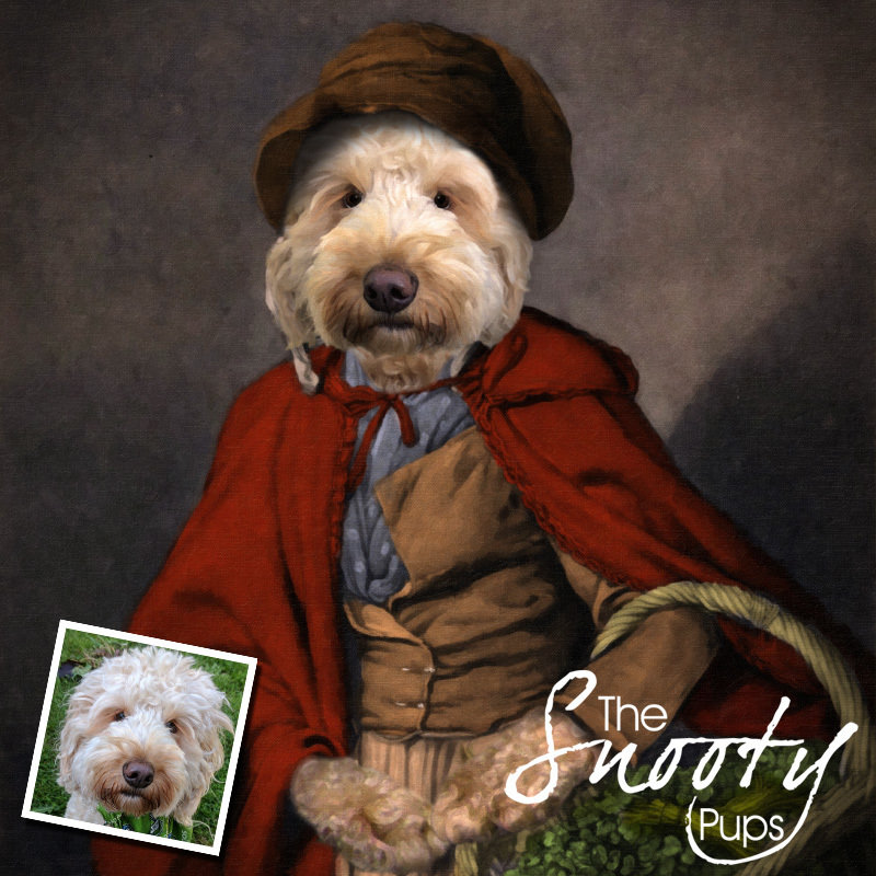 Peasant Girl Custom Dog Portrait 00082