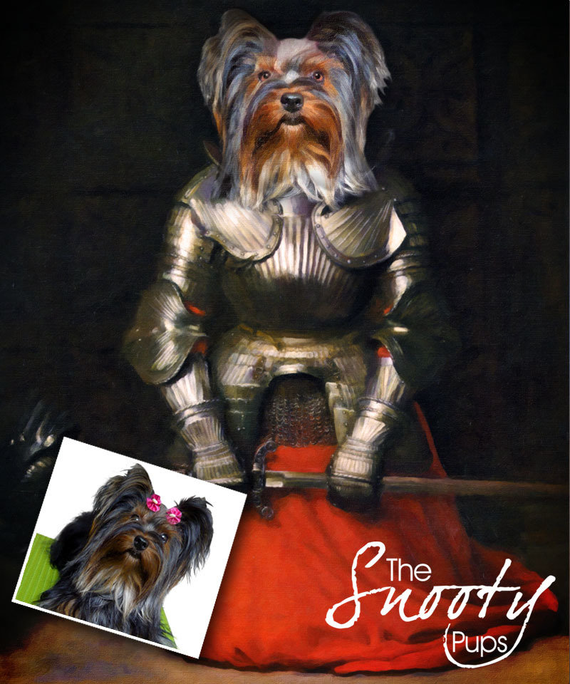 Joan of Arc Custom Dog Portrait 00083