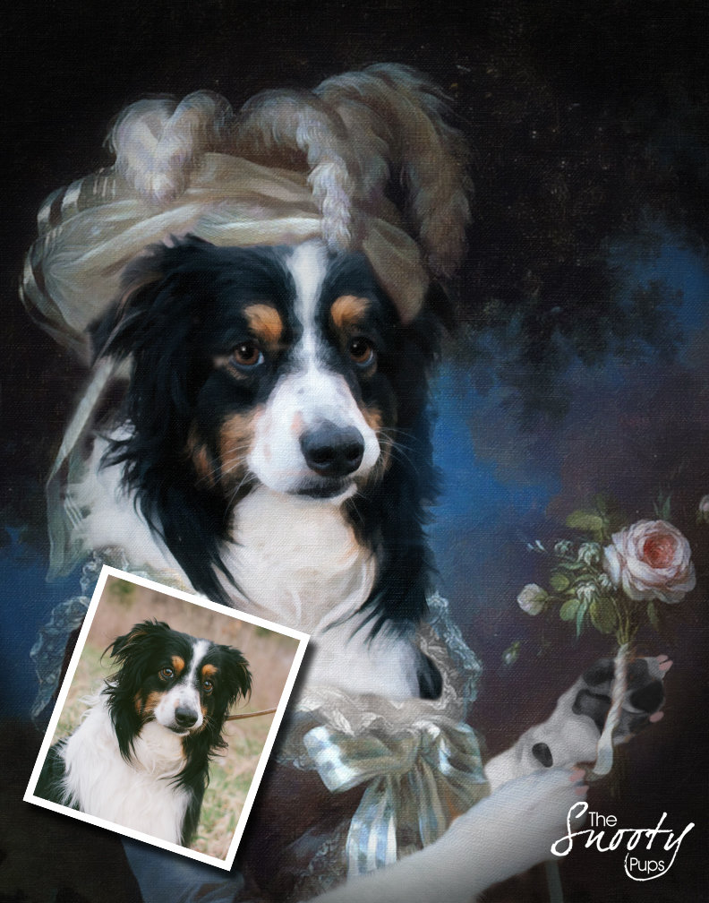 Marie Antoinette Custom Dog Portrait 00093