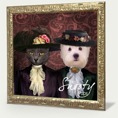 Vintage Couple Custom Pet Portrait