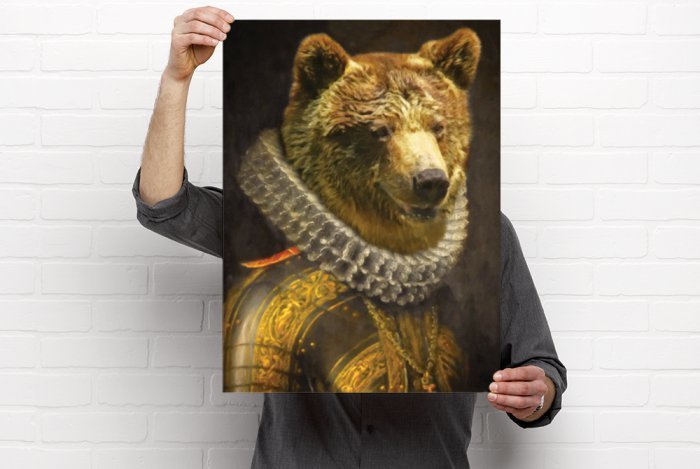 Bear Picture, Bear Portrait, Bear Print