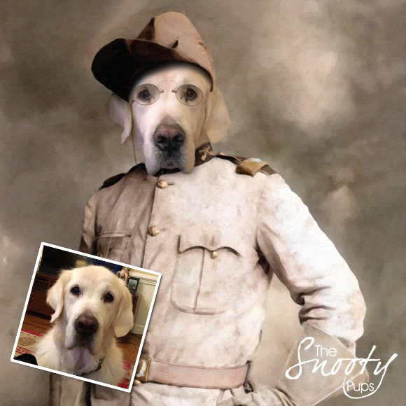 Theodore Roosevelt Custom dog Portrait 00129