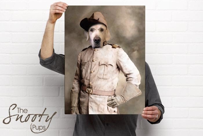 Theodore Roosevelt Custom dog Portrait