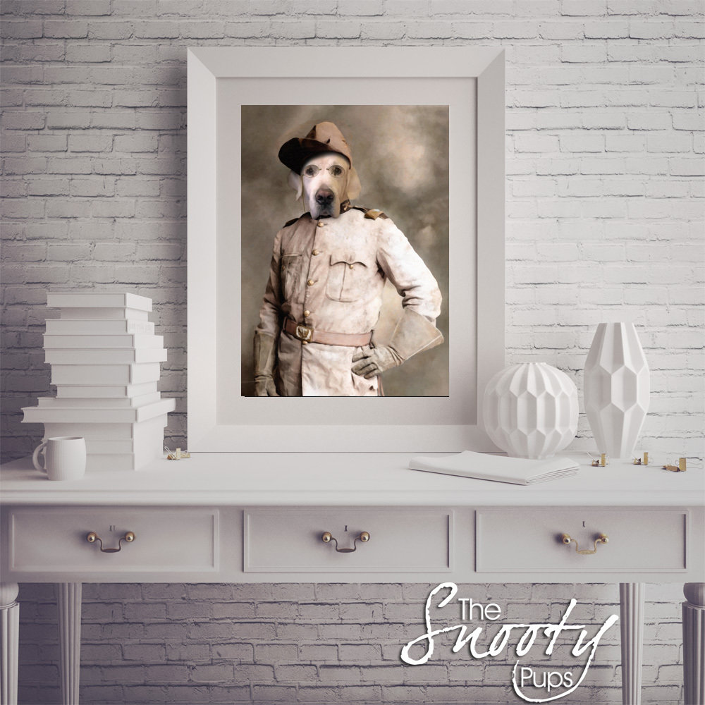 Theodore Roosevelt Custom dog Portrait
