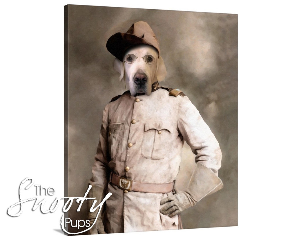 Theodore Roosevelt Custom dog Portrait