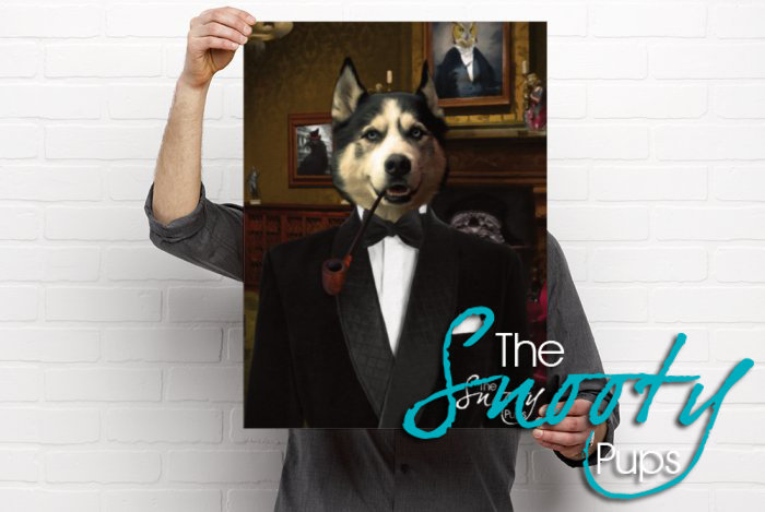 Smoking Jacket Custom Dog Portrait