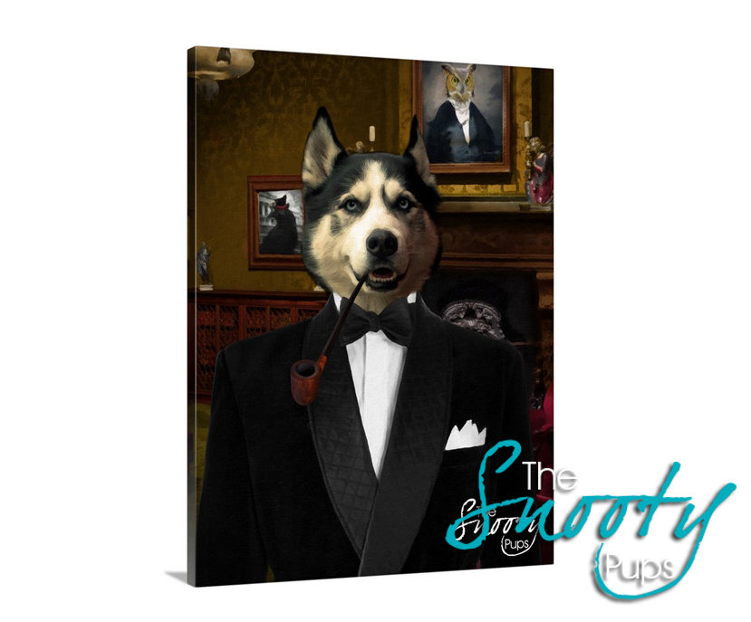 Smoking Jacket Custom Dog Portrait