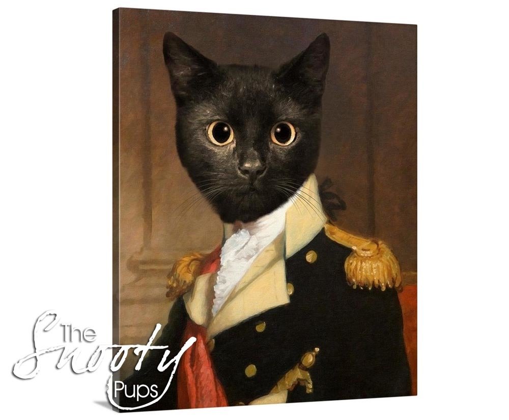 General Cat Portrait Canvas