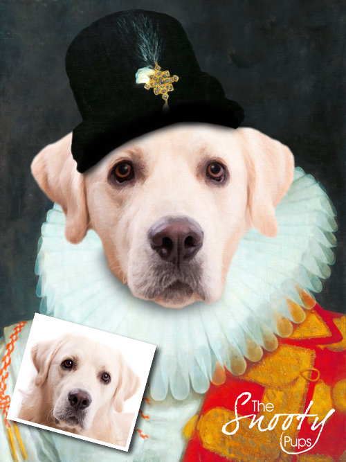 Renaissance Custom Dog Portrait 00137