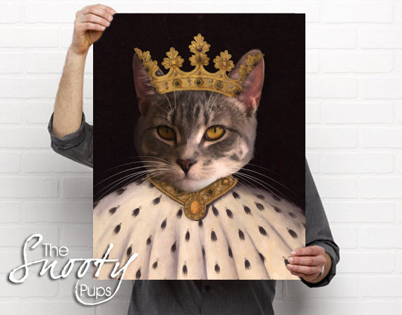 King Custom Cat Portrait