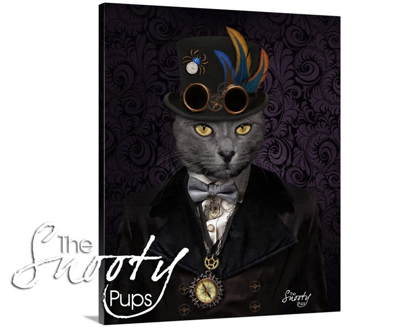 Steampunk Cat portrait