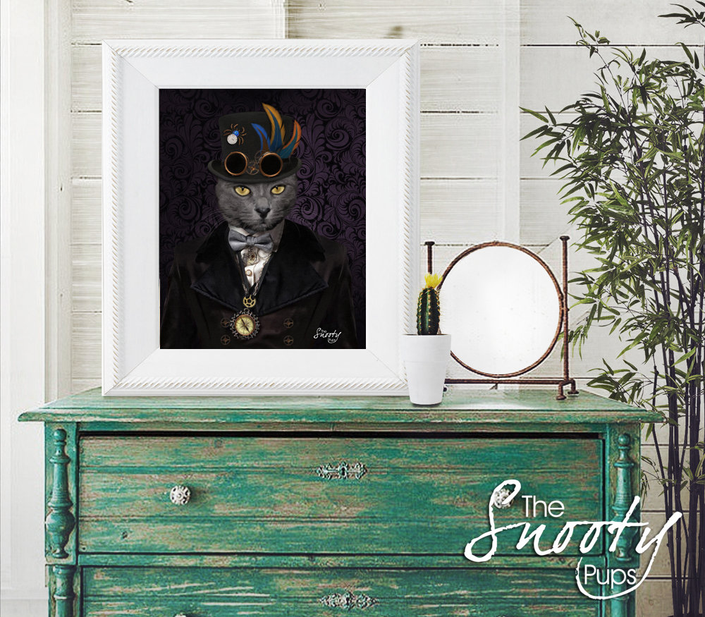 Steampunk Cat portrait