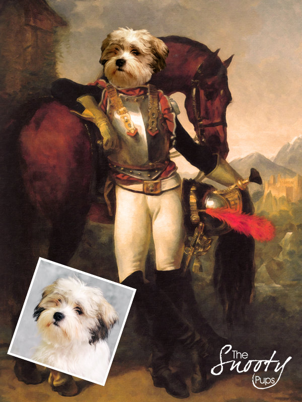 Equestrian Custom Dog Portrait 00148