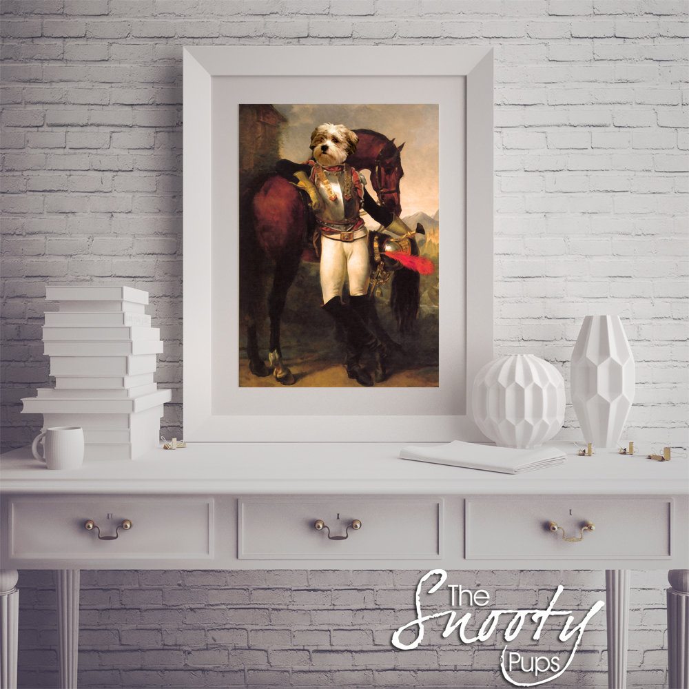 Equestrian Custom Dog Portrait