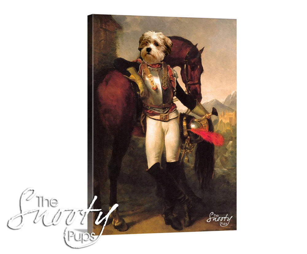 Equestrian Custom Dog Portrait