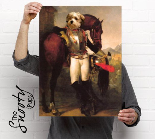 Equestrian Custom Dog Portrait