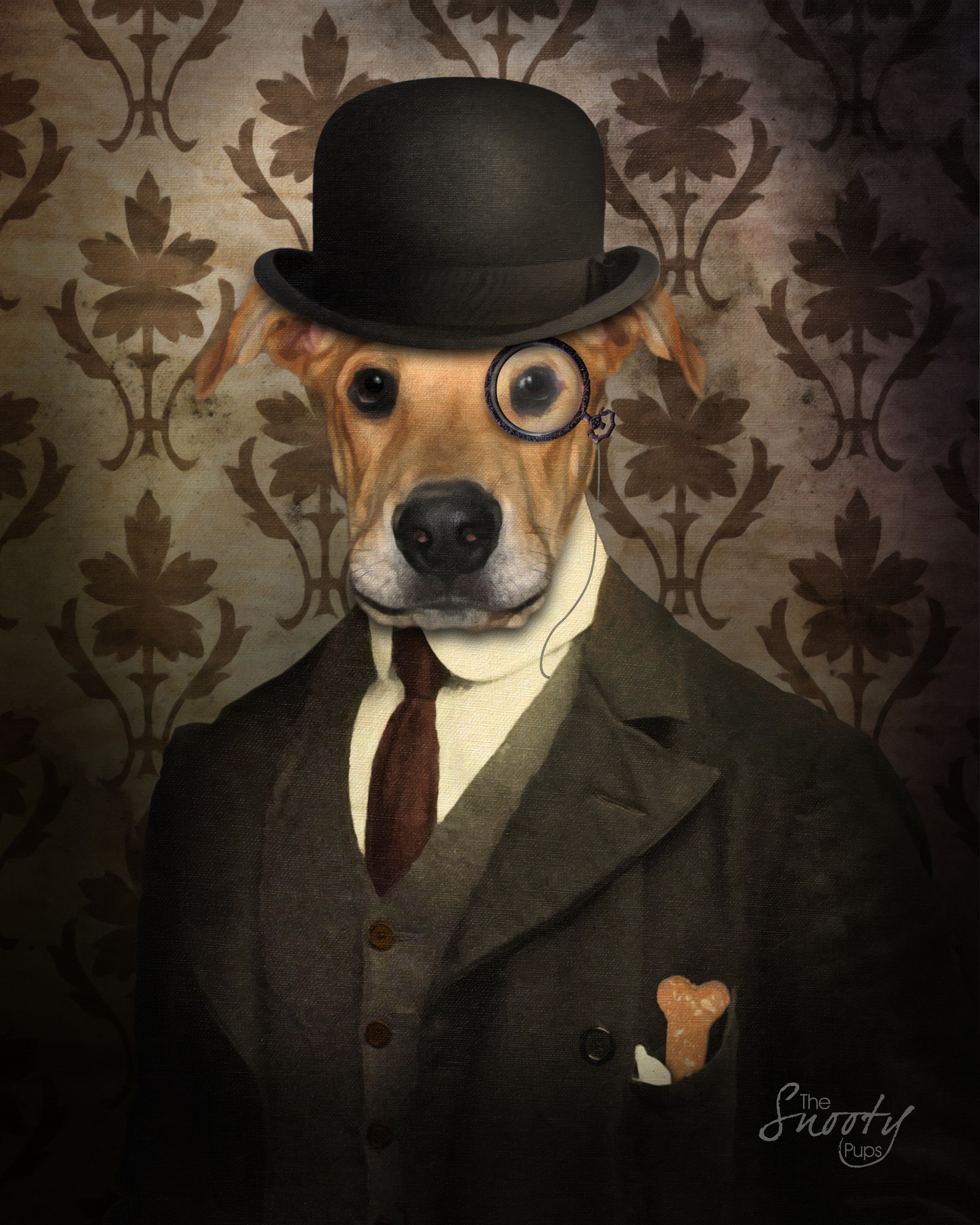 Bowler Hat Custom Cat Portrait