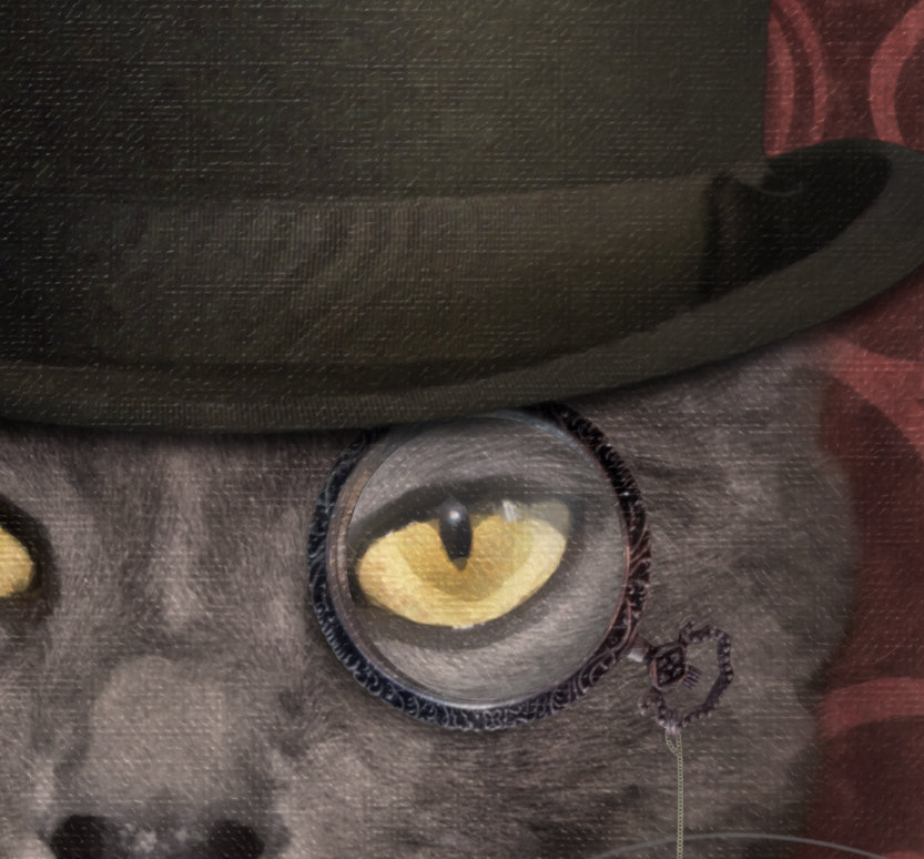 Bowler Hat Custom Cat Portrait