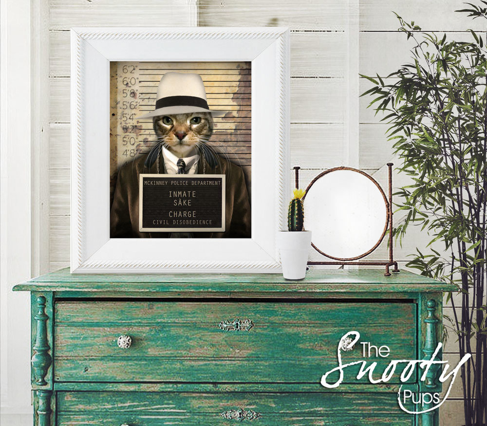 Mobster Cat Portrait