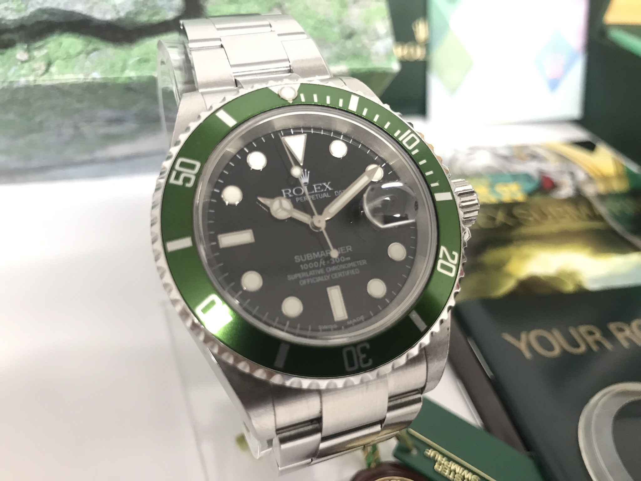-Sold- 8/5/19 Rolex Submariner 16610LV Flat 4 Anniversary F Serial Number 26375