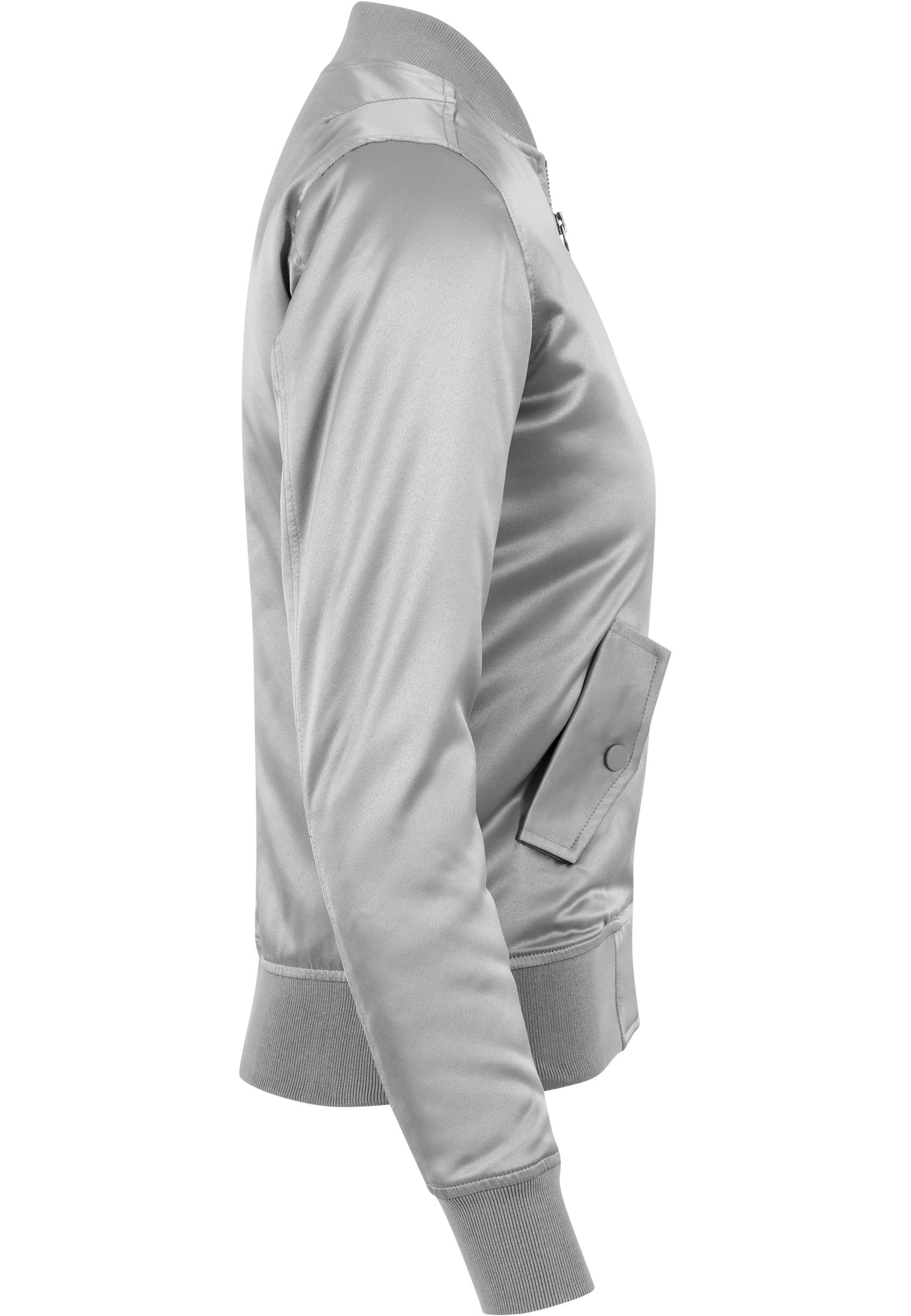 Bomber satin femme gris argenté URBAN CLASSICS