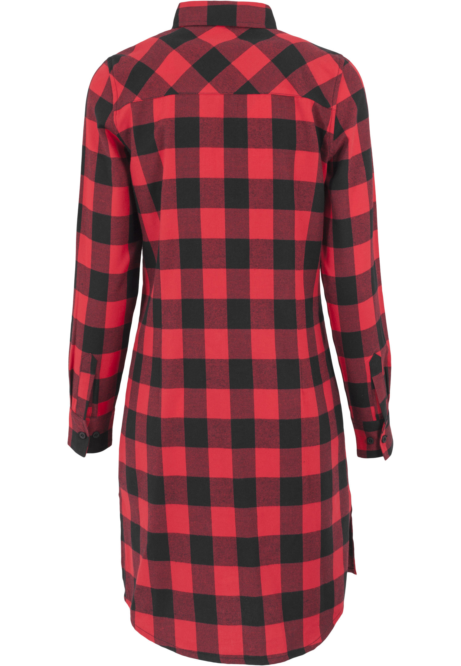Robe chemise à carreaux URBAN CLASSICS rouge et noire