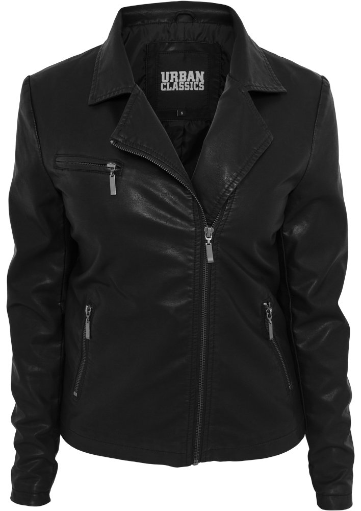 Perfecto femme URBAN CLASSICS noir urban classics-biker jacket noir