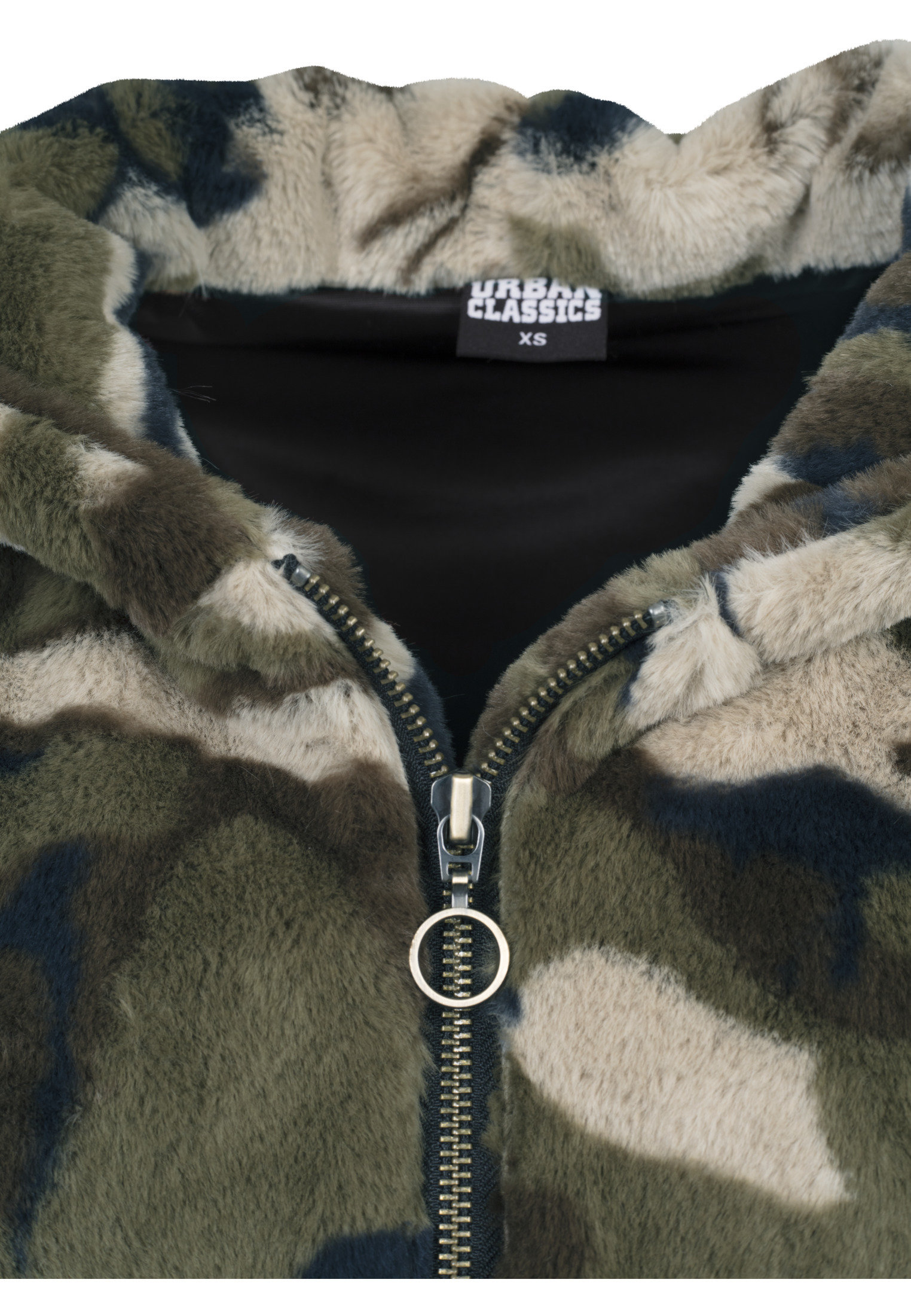 Blouson femme camouflage URBAN CLASSICS en fourrure synthétique
