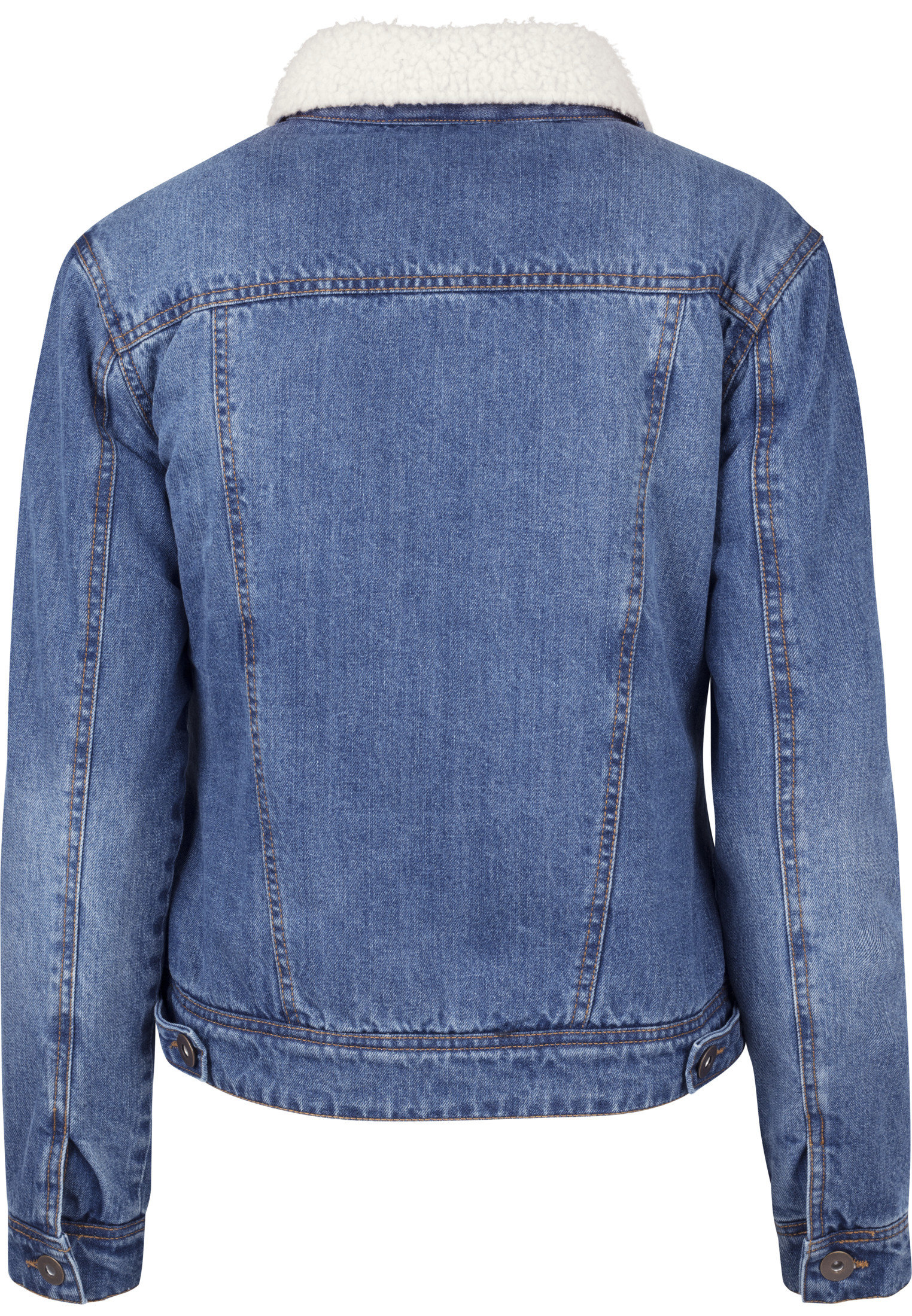 Veste en jean sherpa femme URBAN CLASSICS bleu washed