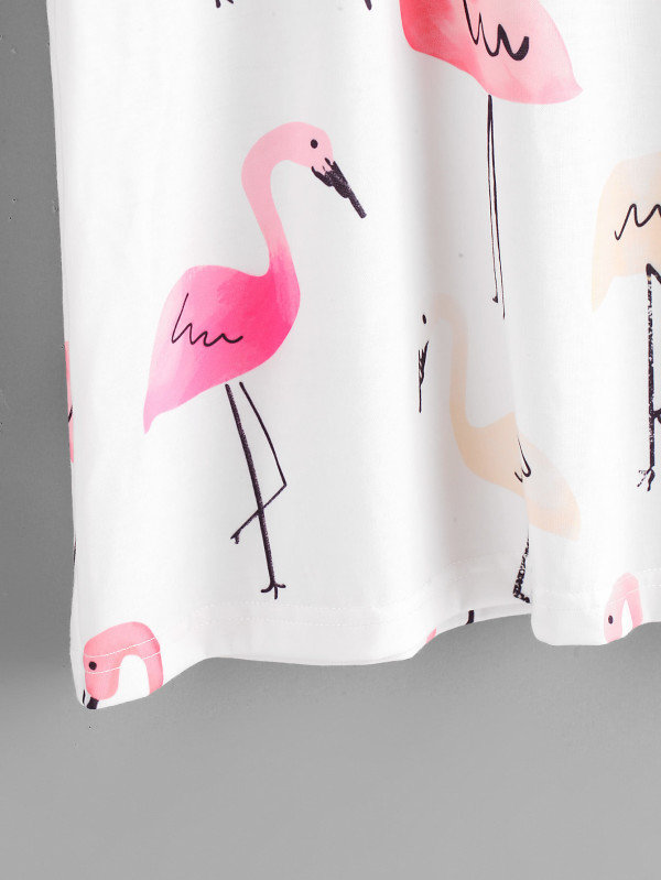 T-shirt imprimé Flamants rose