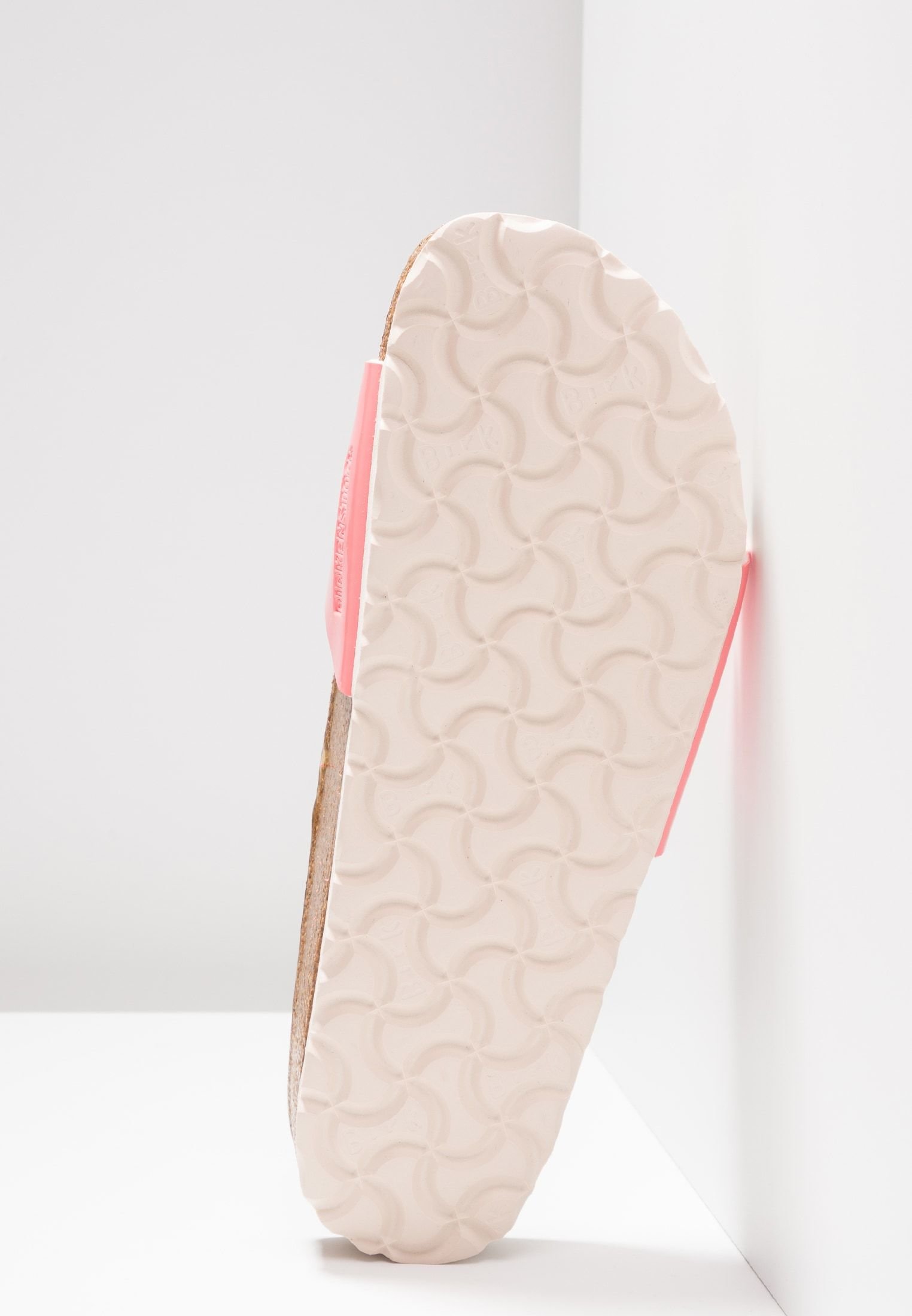 Mules femme BIRKENSTOCK Madrid birko flor vernis corail et semelle blanche