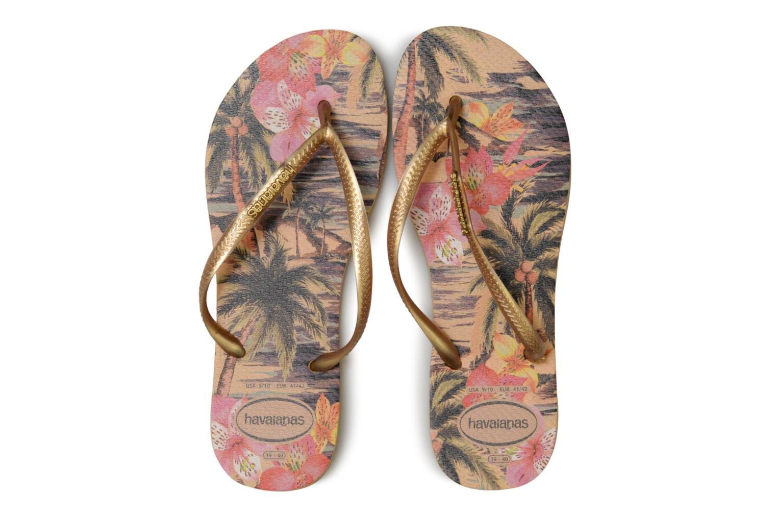 Tongs femme HAVAIANAS slim Tropical beige havaianas-S18 slim tropical ivory/beige