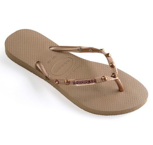 Tongs femme HAVAIANAS slim hardware cuivre